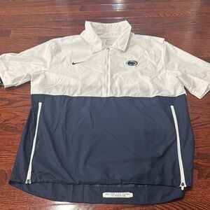 Nike Penn State White and Navy Half-Zip Jacket